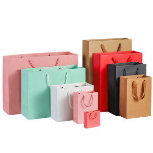wholesale gifts cowhide paper bags clothing packaging bags women's clothing flowers shopping glasses paper handbagMaterials: Paper, art paper,kraft paper,coated paper