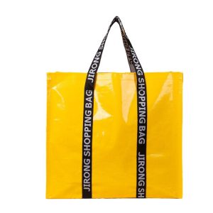Customized Printing Extra Large Reusable tote Bag Recyclable Laminated pp woven shopping bag