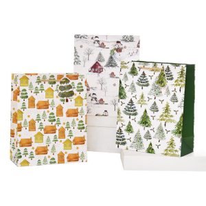 New Spot Stamping Paper Bag Cartoon Christmas Tote Bag Christmas Candy Paper Gift Bags