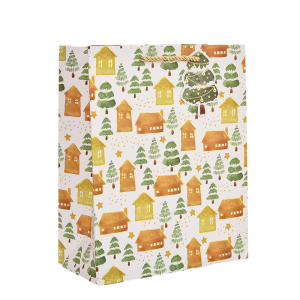 New Spot Stamping Paper Bag Cartoon Christmas Tote Bag Christmas Candy Paper Gift Bags