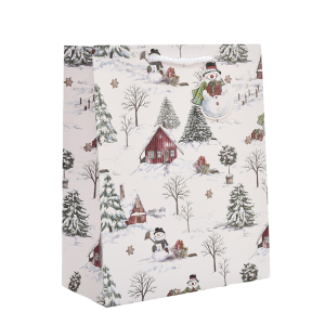 New Spot Stamping Paper Bag Cartoon Christmas Tote Bag Christmas Candy Paper Gift Bags