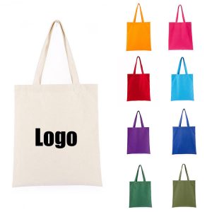 Custom Logo Cheap Plain Recycled Christmas Cotton Eco Friendly Canvas Cotton Shopping Tote Bag
