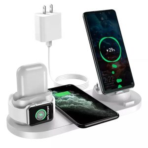 Wireless Charging Station Top sale 6 in 1 wireless charger customized brand Fast Charging Stand for phone/smart watch/earphone