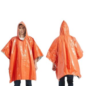 Disposable Raincoat Poncho Emergency Portable Thermal Insulation Raincoat Outdoor Pe Aluminum Film Raincoat