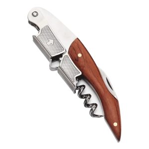 Wholesale Bar Tools Wine Corkscrew Wine Bottle Opener Custom Logo Wooden Wine Accessories