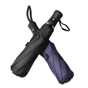 Low price 8k digital print folding umbrella single layer automatic open 3 fold umbrella with custom logo