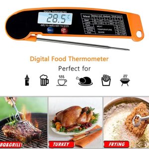 Online Top Seller Accurate Food Electronic Thermometer Barbecue Thermometer Probe Folding Kitchen Thermometer