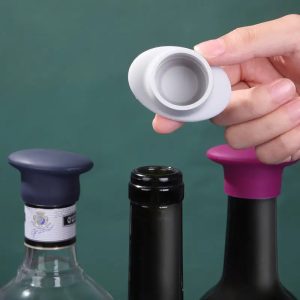 Custom Wine Accessories Gift Set Sparkling Beer Bottle Caps Silicone Red Wine Stopper