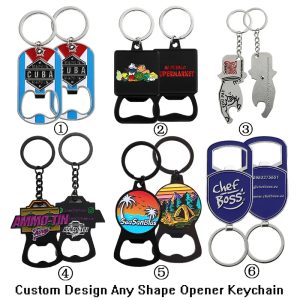 Hot Bulk Key Chain Beer Bottle Opener Cheap Metal Magnetic Wine Opener Keyholder Soft Enamel Custom Bottle Opener Keychain