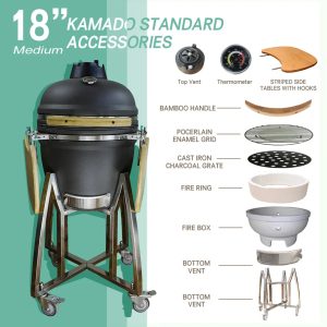 Auplex Commercial Green Ceramic Grill Kamado 13 18 21 24 26 29 Inch Egg Asador Bbq Barbecue