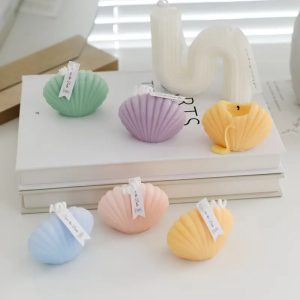 Customized Scents Plant Wax Aroma Art Sea Shell Shape Candle For Gift