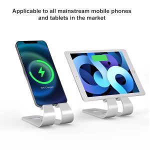 Oem Odm Carbon Acrylic Silicone Aluminum Wooden Desk Cell Mobile Phone Stand Magnetic Wireless Charging Mobile Phone Holders
