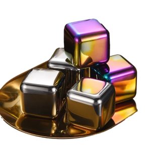 Fascinating Price Bar Accessories Cooling Stones Stainless Steel 304 Whiskey Ice Cube Wine Stone Customized Ice Cub