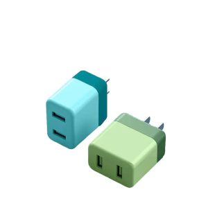 Colorful USB Plug Charger Charging Block USB Power Travel Adapter Wall Charger Cube Brick Box Base Head Compatible for iPhone