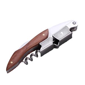 Wholesale Bar Tools Wine Corkscrew Wine Bottle Opener Custom Logo Wooden Wine Accessories
