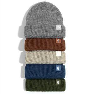 Custom Knitted Winter Waffle Beanie Hat