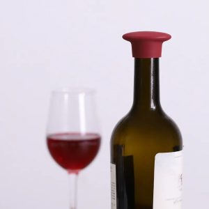 Custom Wine Accessories Gift Set Sparkling Beer Bottle Caps Silicone Red Wine Stopper