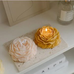 Custom Luxury Aromatic Gift Wax Scented Subshrubby Peony Flower Candles For Wedding