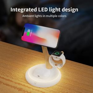 Support Customization Abs Multifunction Qi2 15w Fast 3 In 1 Magnetic Wireless Charger Stand