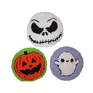 Innermor Halloween Handmade ghost pumpkin Tufted Cup Coasters Mini Mug Rug All Saints' Day Festival table decor cup mat