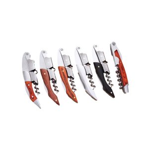 Wholesale Bar Tools Wine Corkscrew Wine Bottle Opener Custom Logo Wooden Wine Accessories