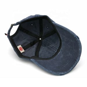 Wholesale 6 Panel Metal Buckle Untructured Cotton Vintage Gorras Custom Embroidery Logo Baseball Cap Washed Distressed Dad Hats