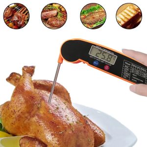 Online Top Seller Accurate Food Electronic Thermometer Barbecue Thermometer Probe Folding Kitchen Thermometer