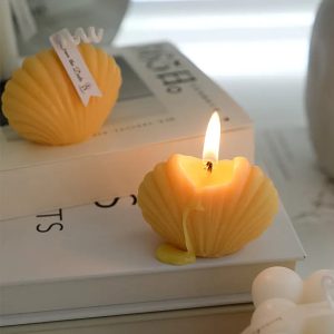 Customized Scents Plant Wax Aroma Art Sea Shell Shape Candle For Gift