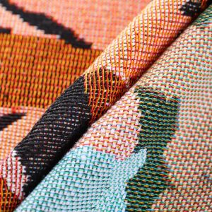 Wholesale Custom Knitted Woven Polyester Cotton Jacquard Thread Throw Tapestry Blanket
