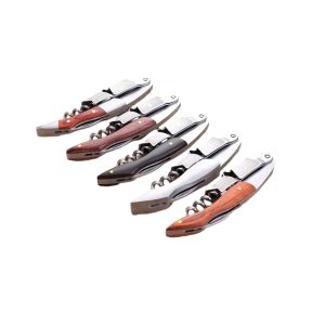 Wholesale Bar Tools Wine Corkscrew Wine Bottle Opener Custom Logo Wooden Wine Accessories