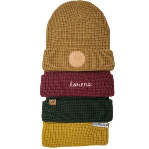 Custom Knitted Winter Waffle Beanie Hat