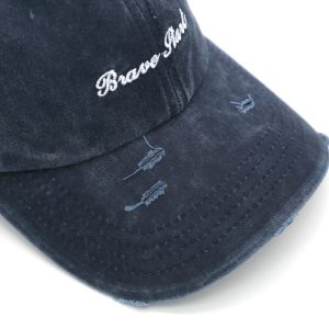 Wholesale 6 Panel Metal Buckle Untructured Cotton Vintage Gorras Custom Embroidery Logo Baseball Cap Washed Distressed Dad Hats