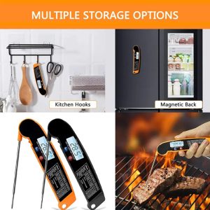 Online Top Seller Accurate Food Electronic Thermometer Barbecue Thermometer Probe Folding Kitchen Thermometer