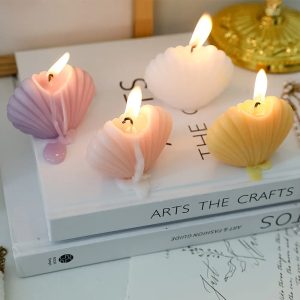 Customized Scents Plant Wax Aroma Art Sea Shell Shape Candle For Gift