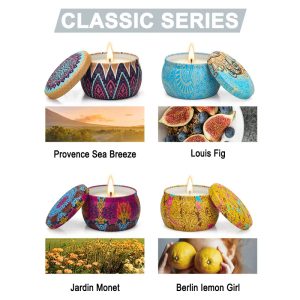 Hot Sales Wholesale Luxury Gift Set Metal Aroma Tins Jar Candle Natural Soy Wax Scented Candles
