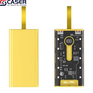 Modern Cyber Style Transparent Mobile Power Banks New Arrivals Customization Logo Fast charge Phone Charges