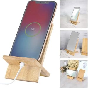 Hot Sale Portable Table Stand Universal 100% Bamboo Wood Mobile Phone Cell Phone Holder Stand
