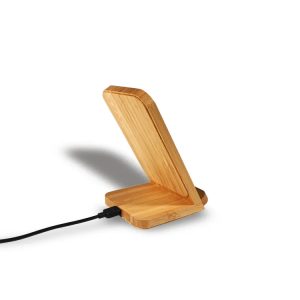 Desk Tech Gadgets Wooden Wood 10w Fast Qi Bamboo Charging Stand Phone Holder Wireless Charger