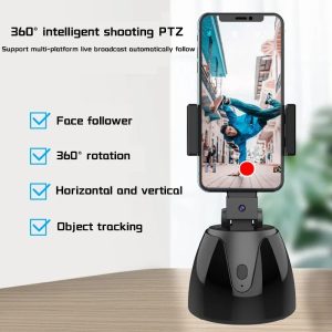 Desk Stand For Smart Phone 360 Intelligent Selfie Tracking Shooting Phone Auto Face Object Tracking Camera Phone Holder