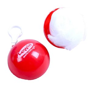 Plastic Ball Key Chain Disposable Raincoat