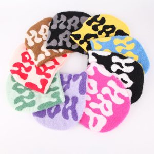 Wholesale Unisex All Over print Winter Hat Cap Custom Logo Acrylic Knitted Cuffed Beanie Hats