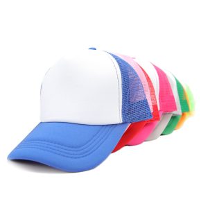 sublimation trucker hat custom logo Us warehouse 5 panel polyester hat for sublimation foam mesh baseball cap sublimation hat