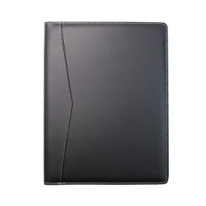 China Wholesales Factory Price A4 Pu Leather Business Portfolio File Folders Conference Custom Embossed Logo With Card Holders