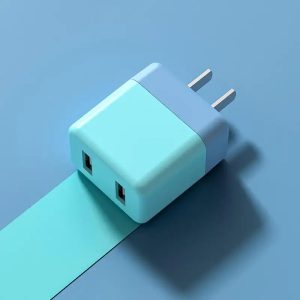 Colorful USB Plug Charger Charging Block USB Power Travel Adapter Wall Charger Cube Brick Box Base Head Compatible for iPhone