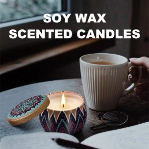 Hot Sales Wholesale Luxury Gift Set Metal Aroma Tins Jar Candle Natural Soy Wax Scented Candles