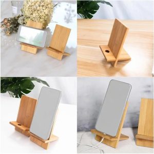 Hot Sale Portable Table Stand Universal 100% Bamboo Wood Mobile Phone Cell Phone Holder Stand