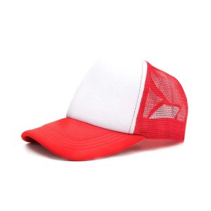 sublimation trucker hat custom logo Us warehouse 5 panel polyester hat for sublimation foam mesh baseball cap sublimation hat