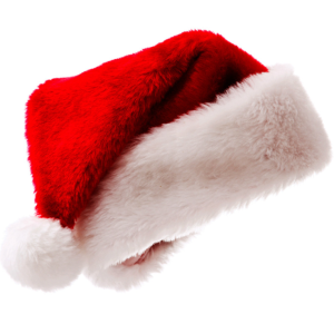 Promotional OEM Logo Christmas Hats Thick 30*40cm Adult Size Soft Plush Gold Promotional Christmas Hat for adults