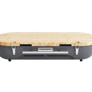 New Easy To Carry Charcoal Barbecue With Flippable Grids And Integrated Chopping Board Fire Pit