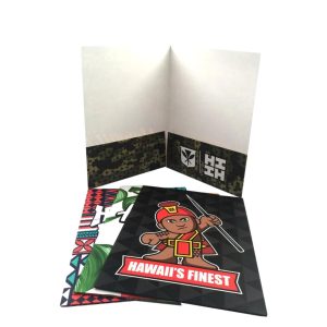 Custom Print Matt Office Document Presentation Pocket Folder Paper File Cardboard Black Folder With Logo Spot UV